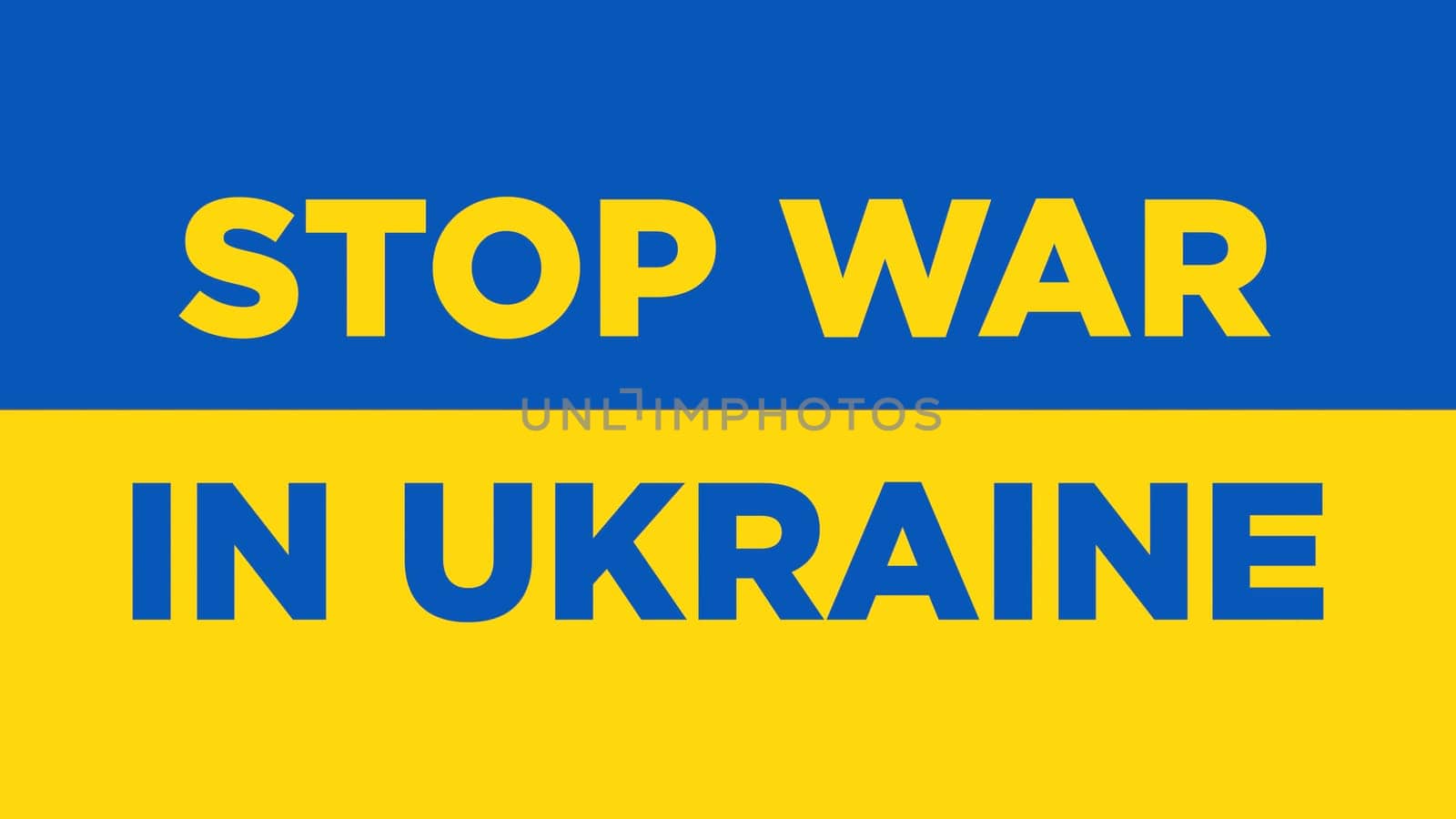 Stop war in Ukraine flag with anti war concept