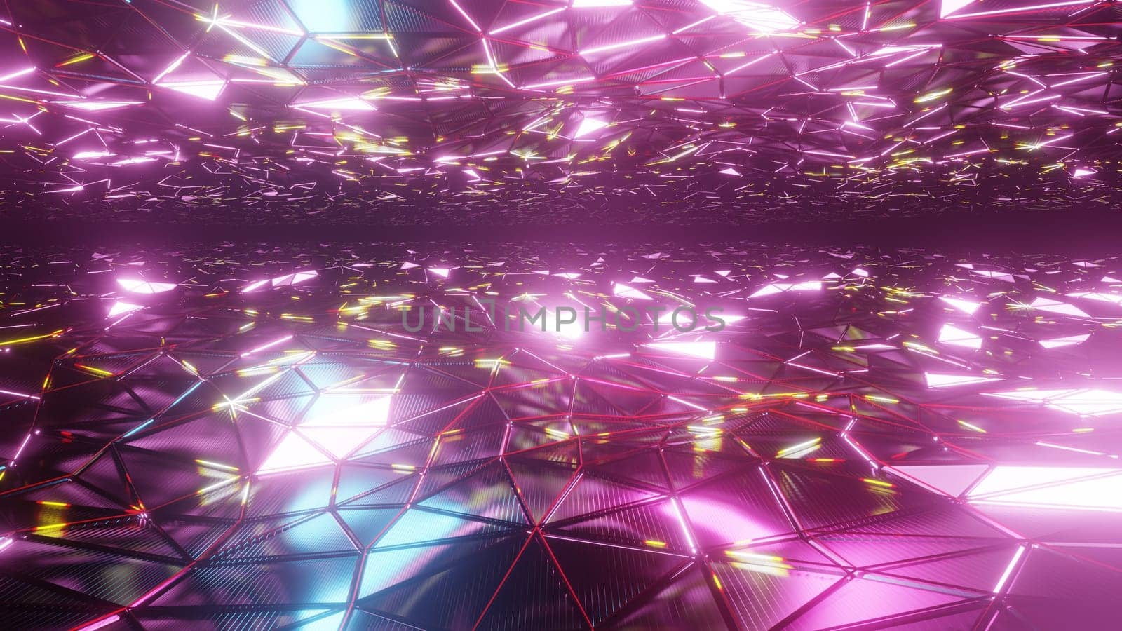 3D illustration Background for advertising and wallpaper in retro and sci fi cyberpunk scene. 3D rendering in decorative concept.
