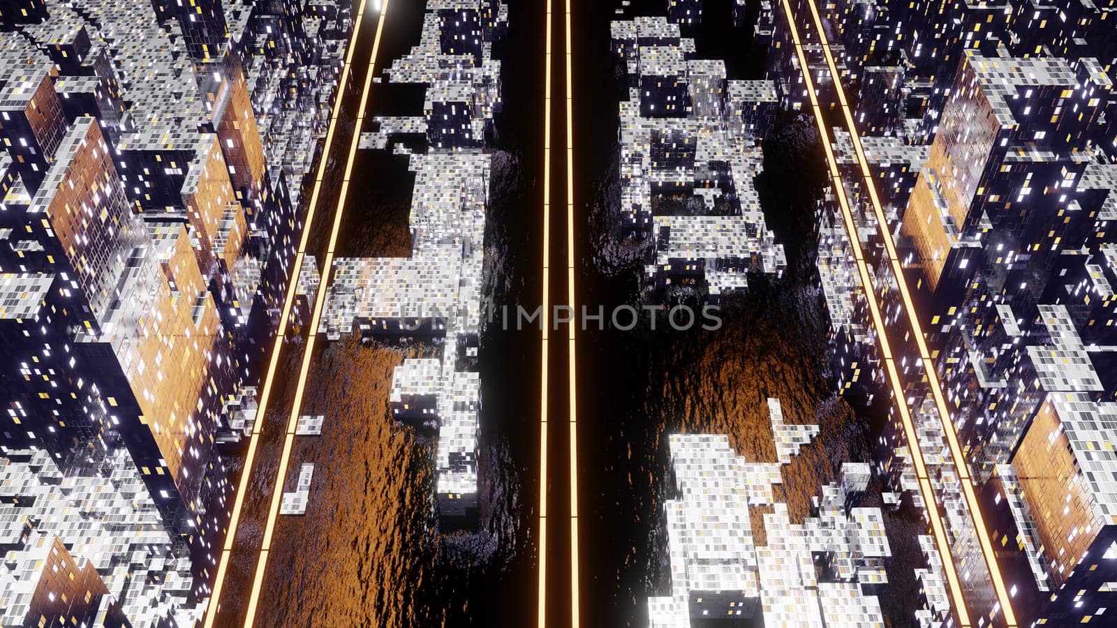 3D illustration Background for advertising and wallpaper in sci fi and technology innovation scene. 3D rendering in decorative concept.