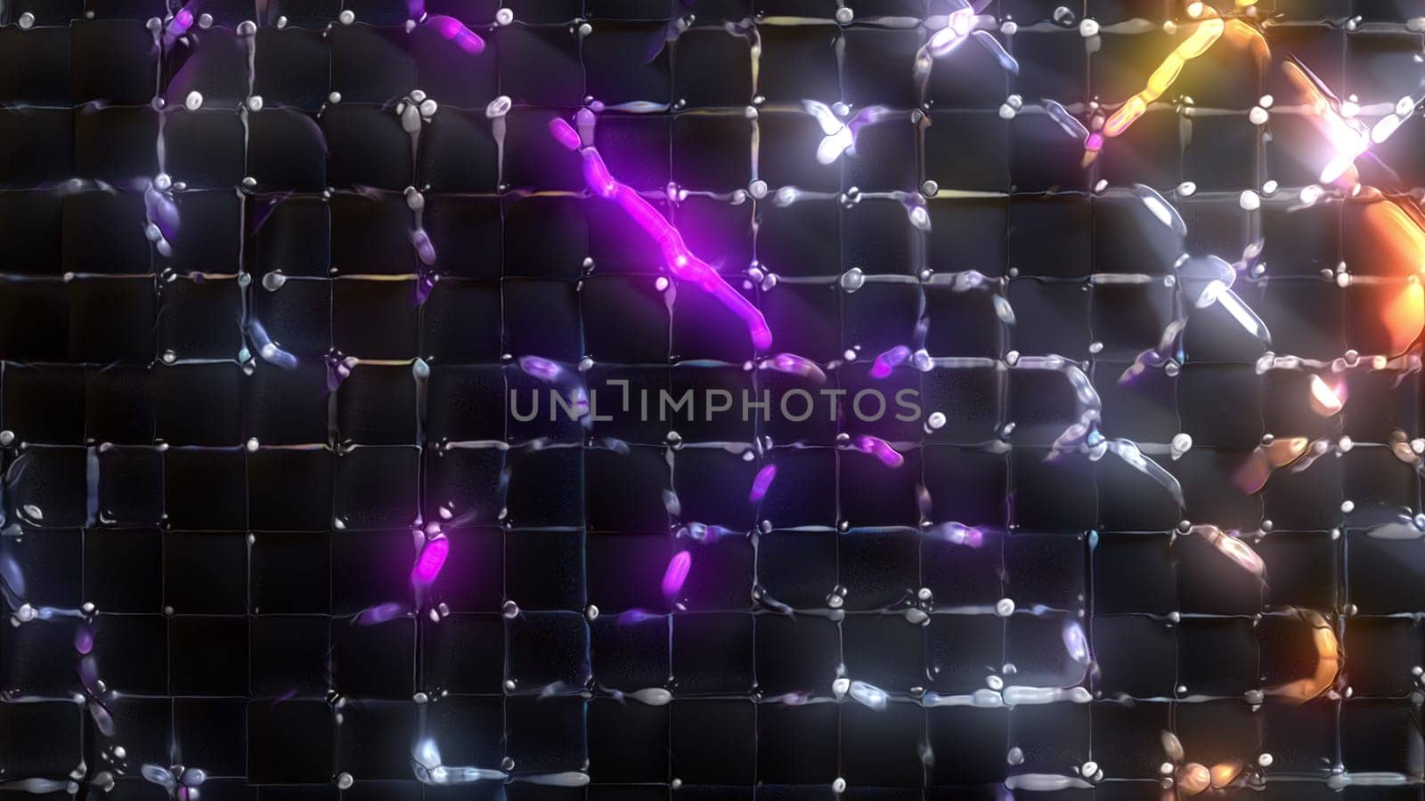 Glow glass elements. Computer generated 3d render
