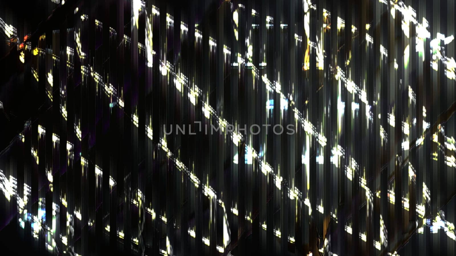 Glow glass elements. Computer generated 3d render