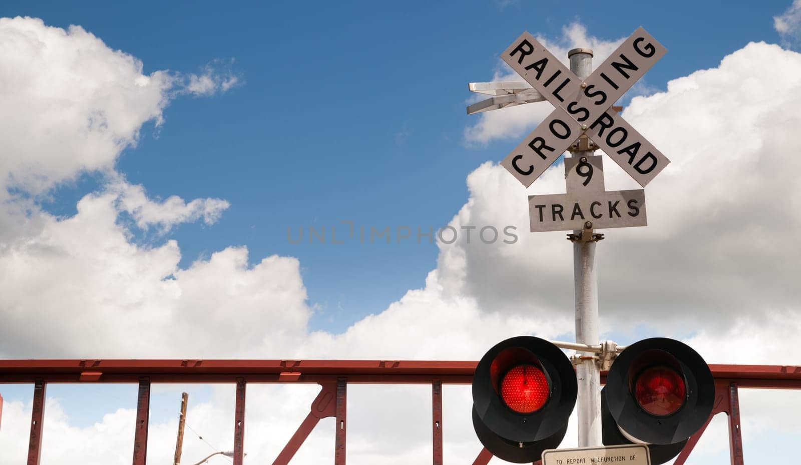 A train trips the signal while switching cars in a Texas town