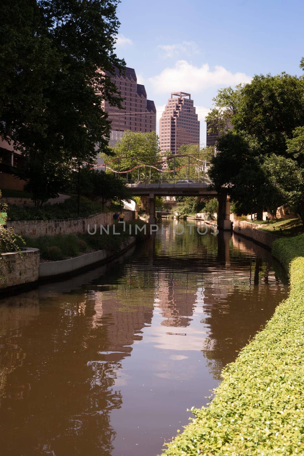 The waters of the river with the same name flow through downtown San Antonio, Texas