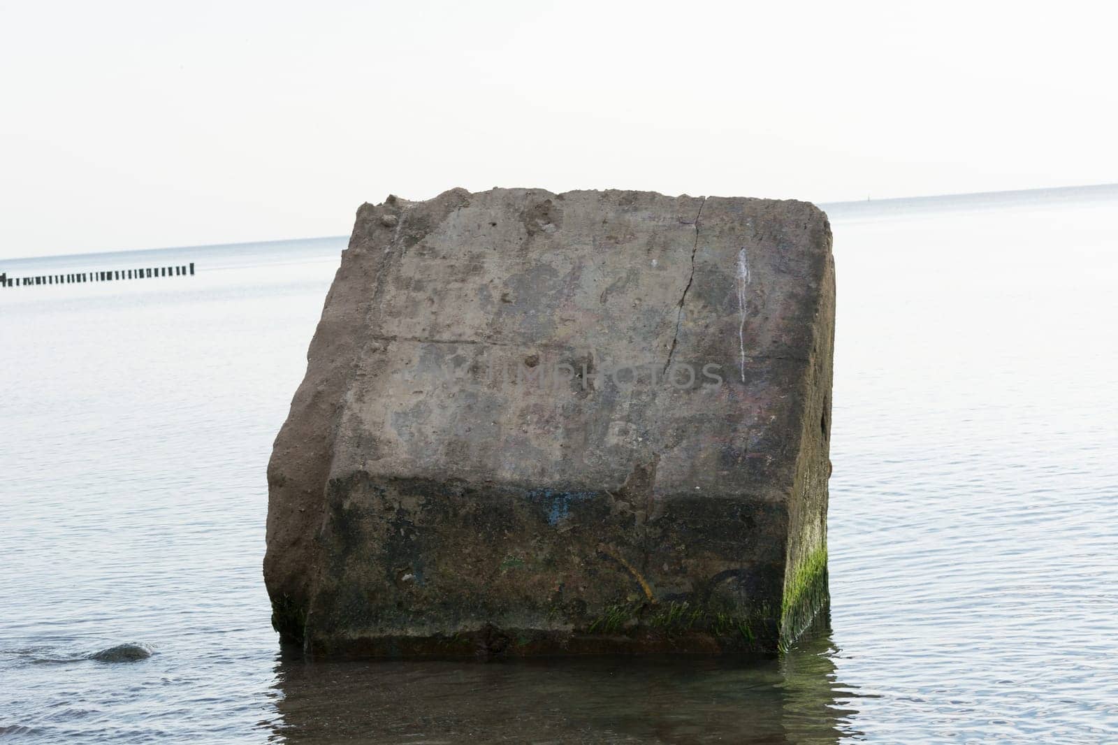 Coast bunker. Coast bunker from the WW2 in the Baltic Sea Fischland Darss Zingst, Germany.