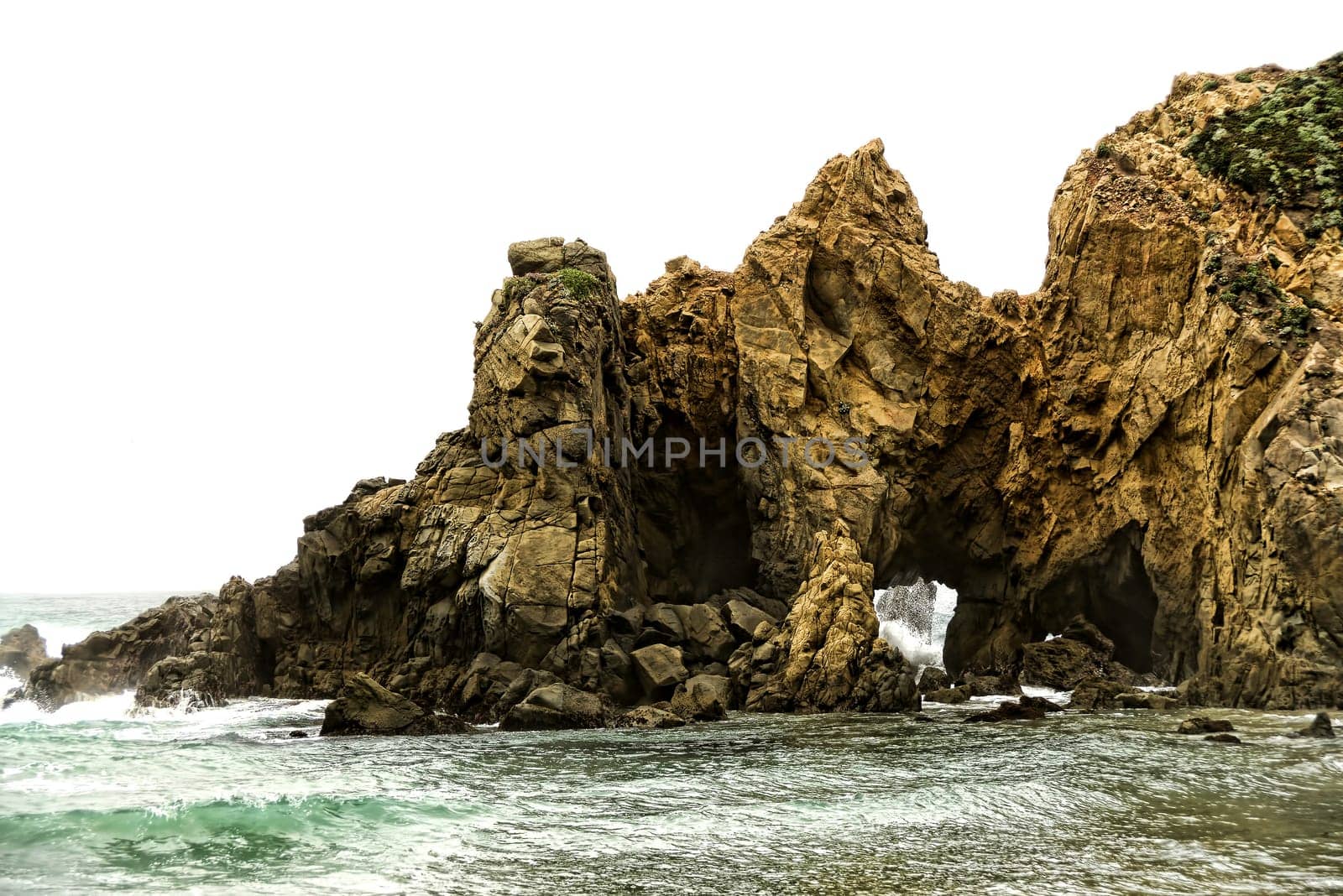 Pacific Ocean Big Sur California cloudy day
