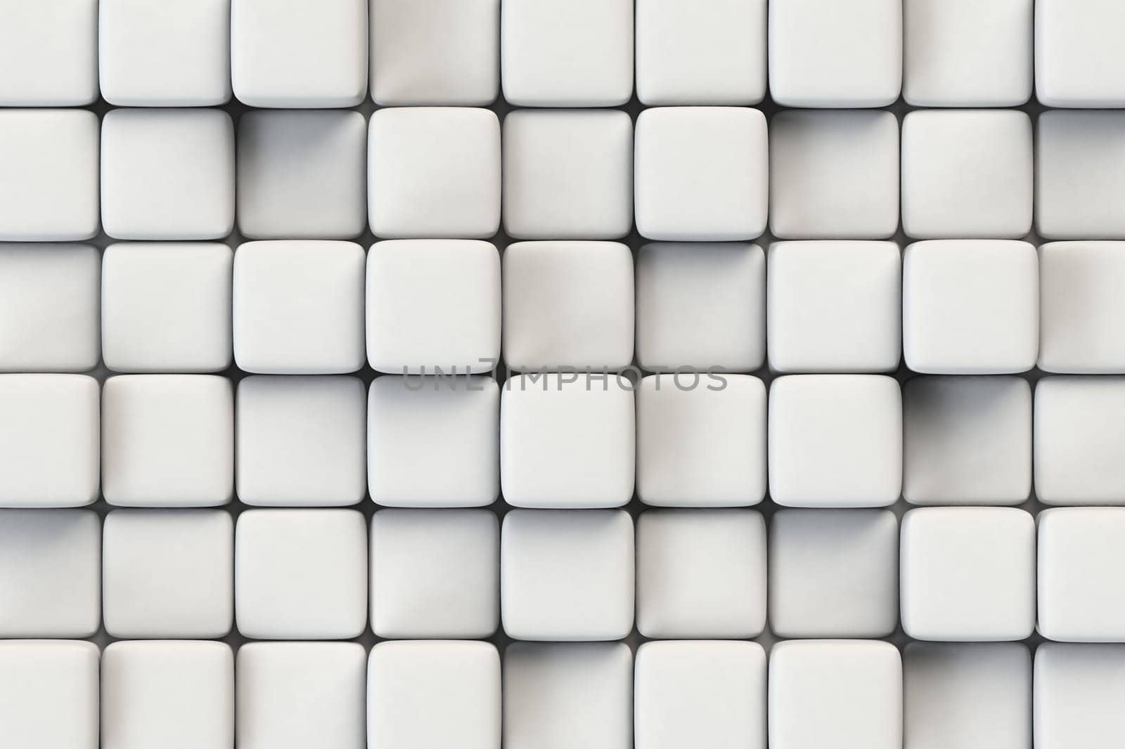 Abstract geometric background with ceramic cubes of various height.