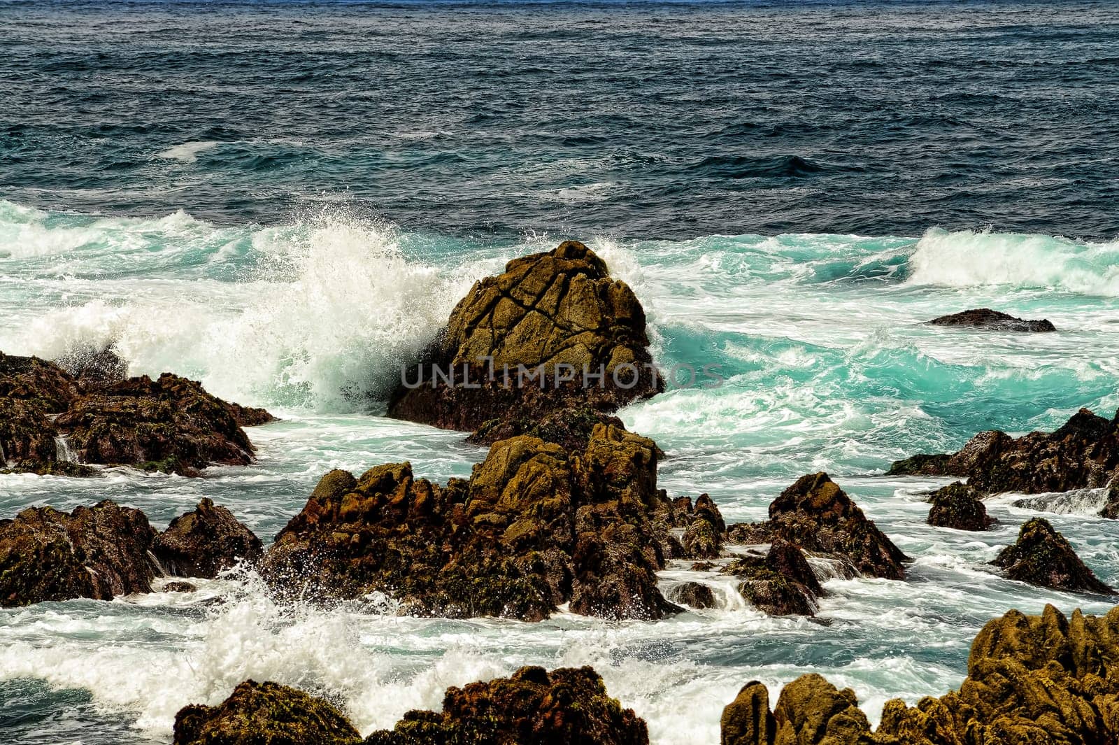 Pacific Ocean Big Sur California cloudy day