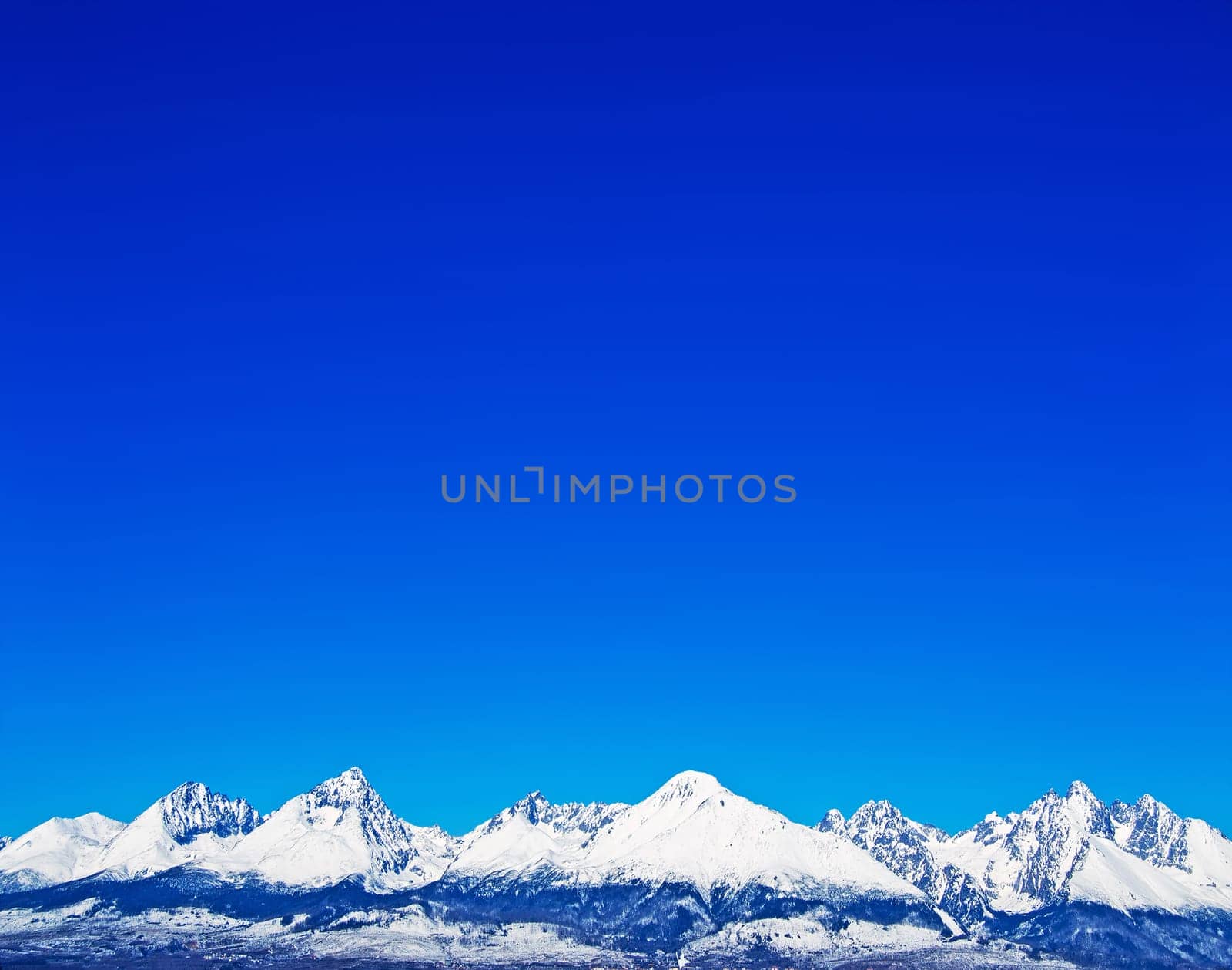 View of the High Tatra  Mountains in Slovakia