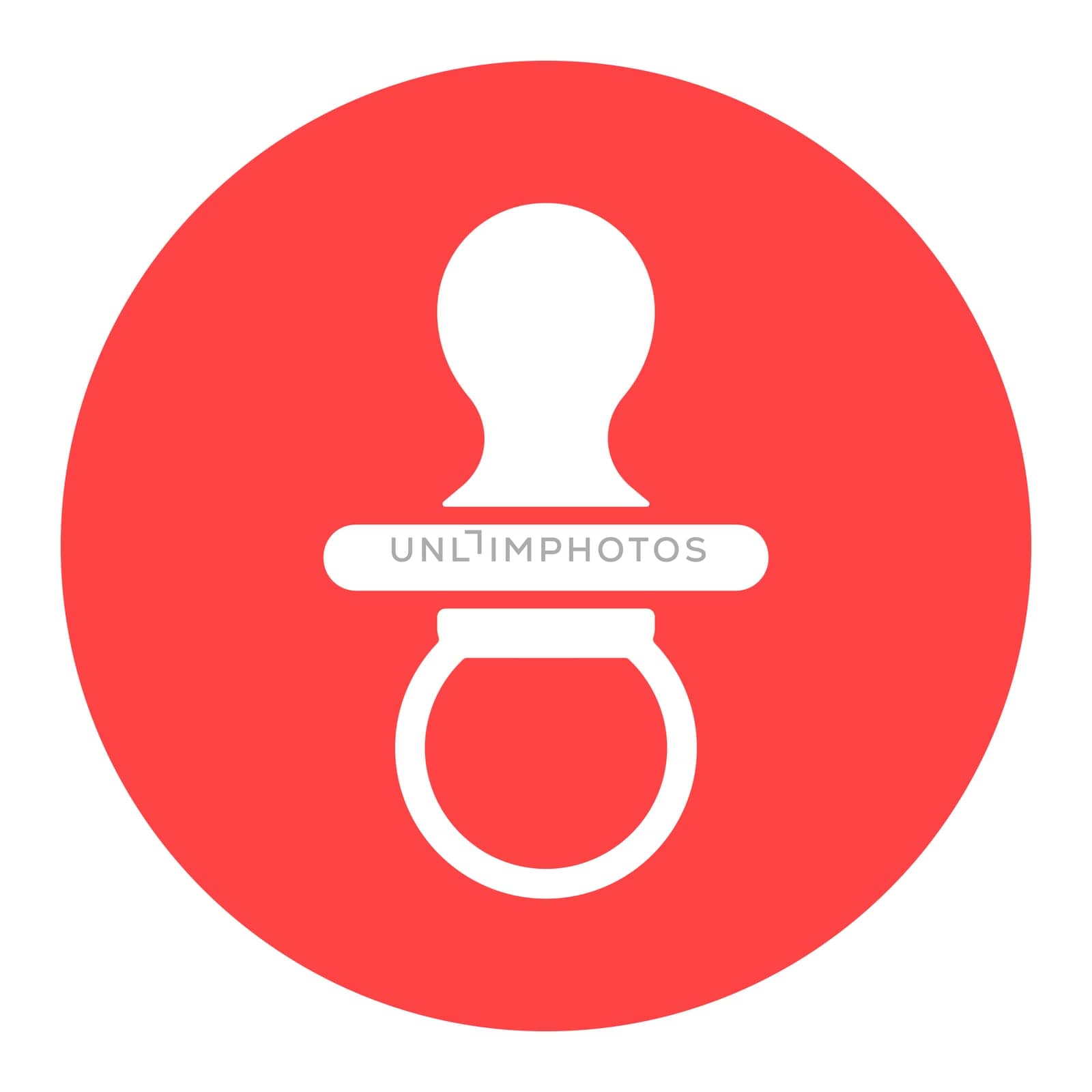 Baby dummy teat isolated vector glyph icon. Graph symbol for children and newborn babies web site and apps design, logo, app, UI