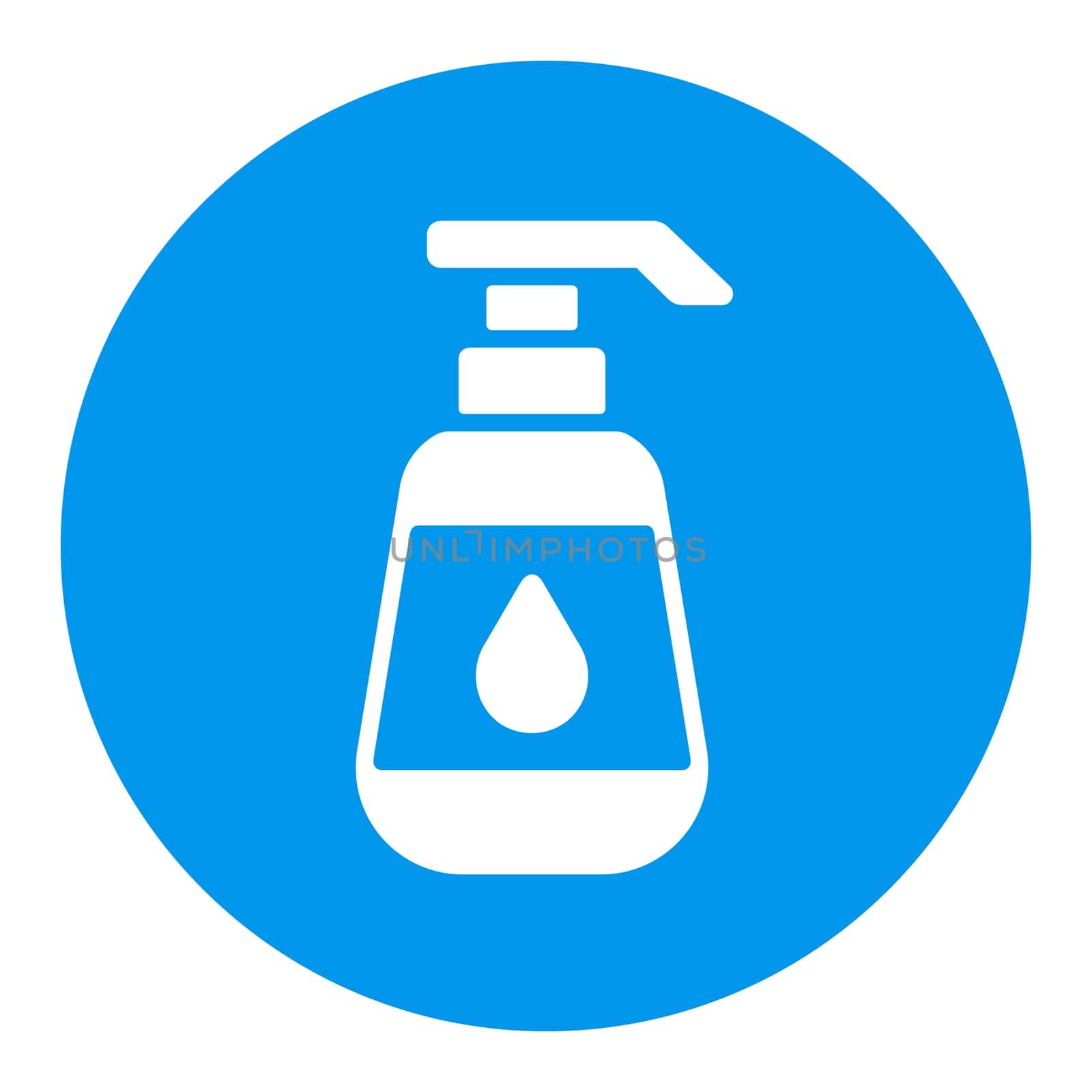 Nursery baby lotion bottle isolated vector glyph icon. Graph symbol for children and newborn babies web site and apps design, logo, app, UI