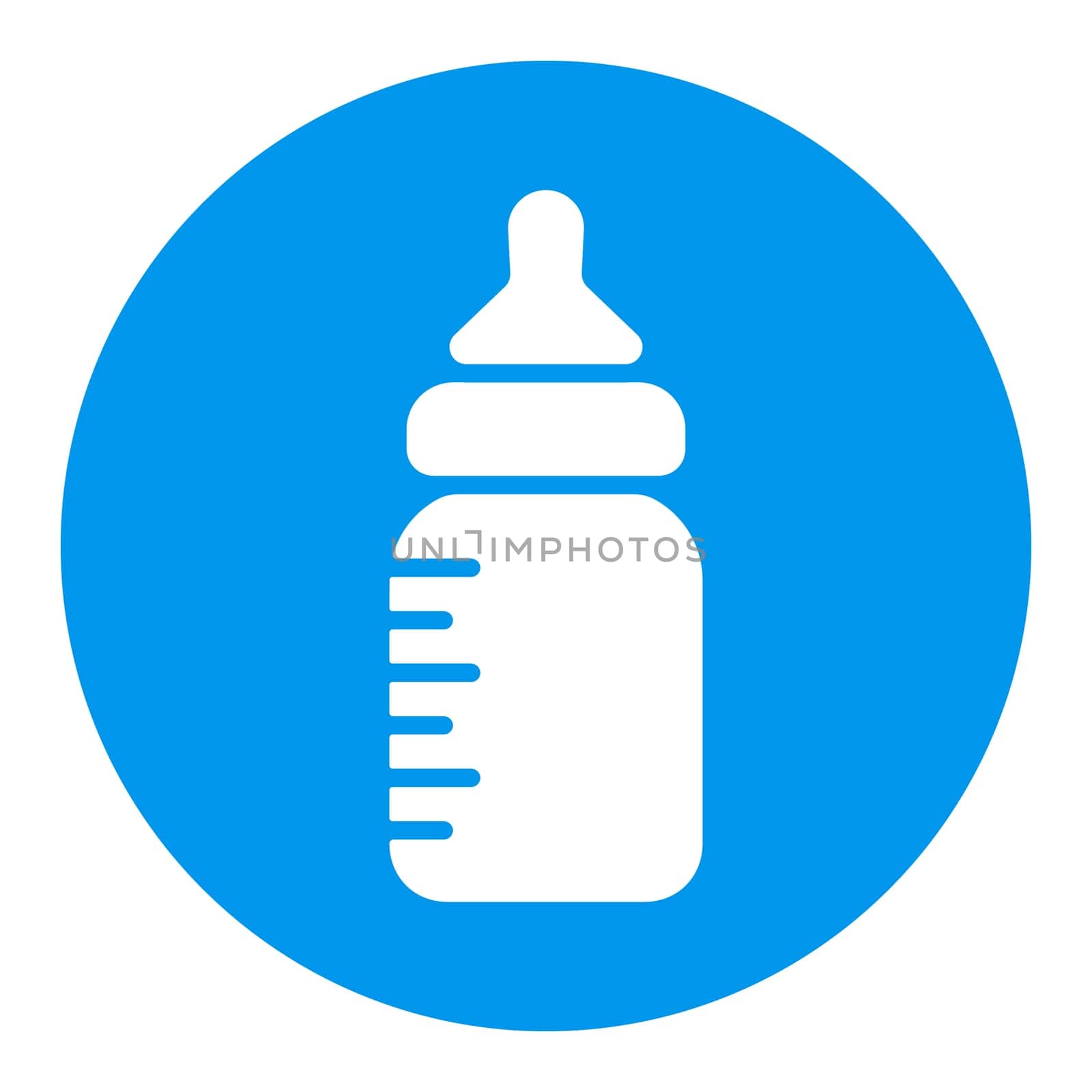 Baby feeding bottle isolated vector glyph icon. Graph symbol for children and newborn babies web site and apps design, logo, app, UI