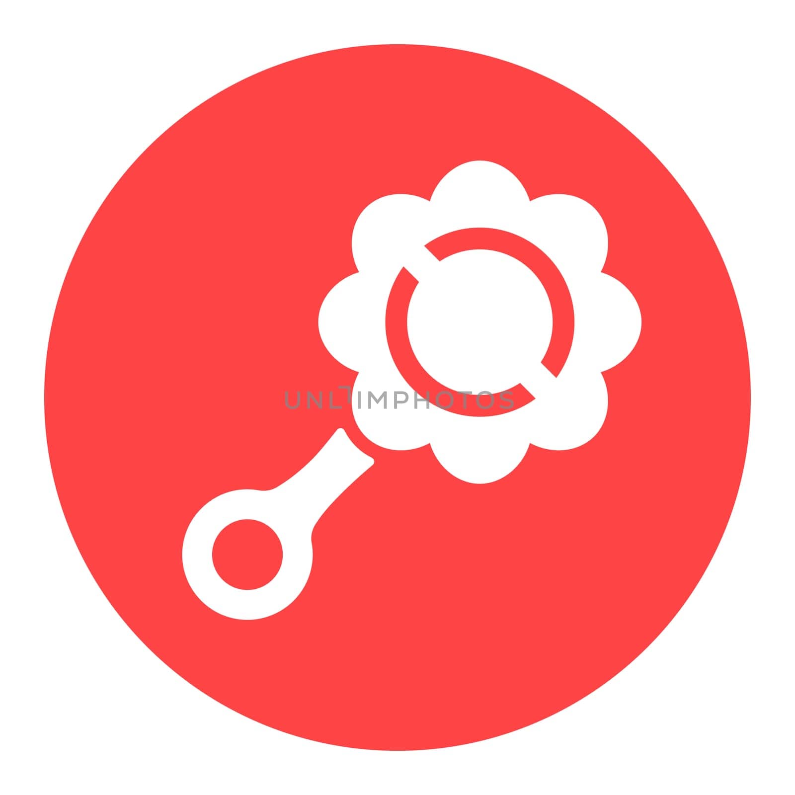 Baby rattle toy vector glyph icon. Graph symbol for children and newborn babies web site and apps design, logo, app, UI