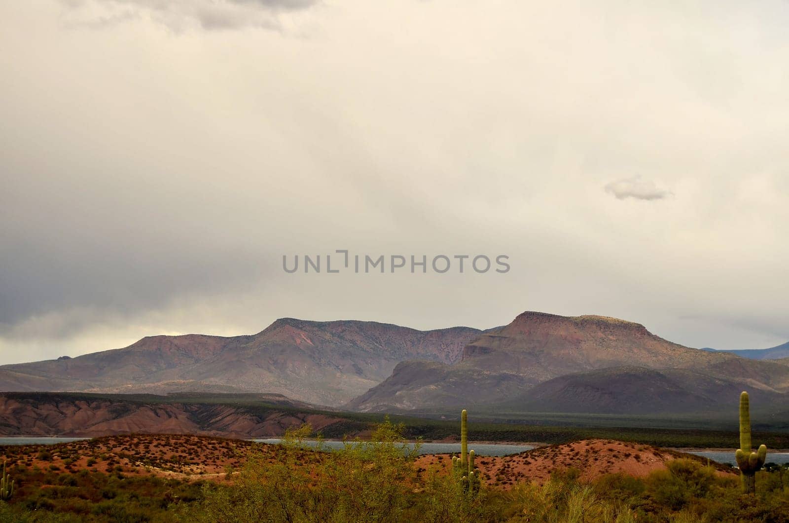 Mountain by Roosevelt lake in Central Arizona