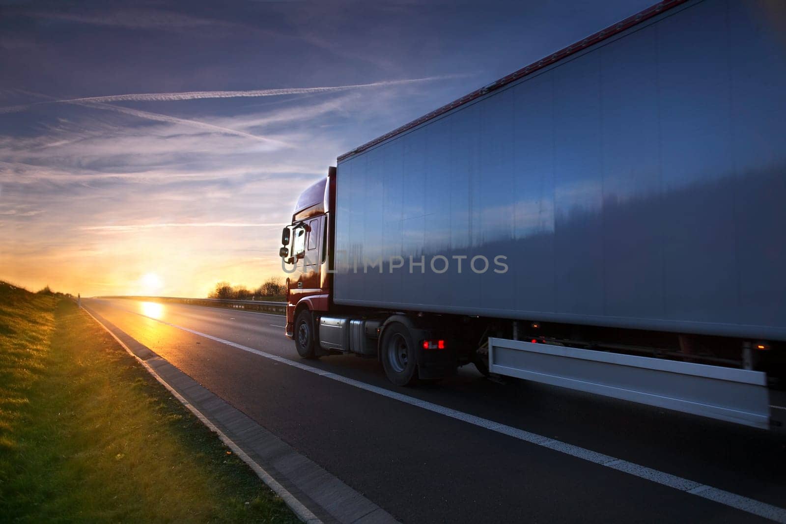 Truck on the road