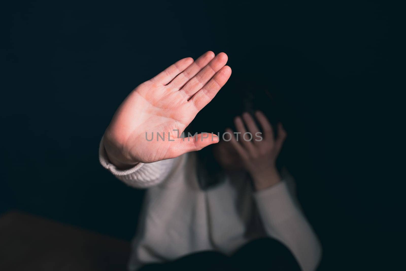Women violence and abused concept. Stop domestic violence against women and human trafficking.