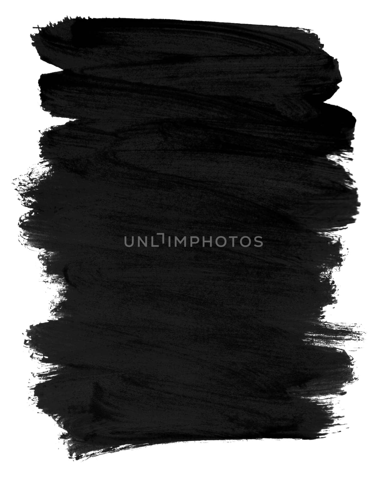 Fast painted black brush strokes on white background