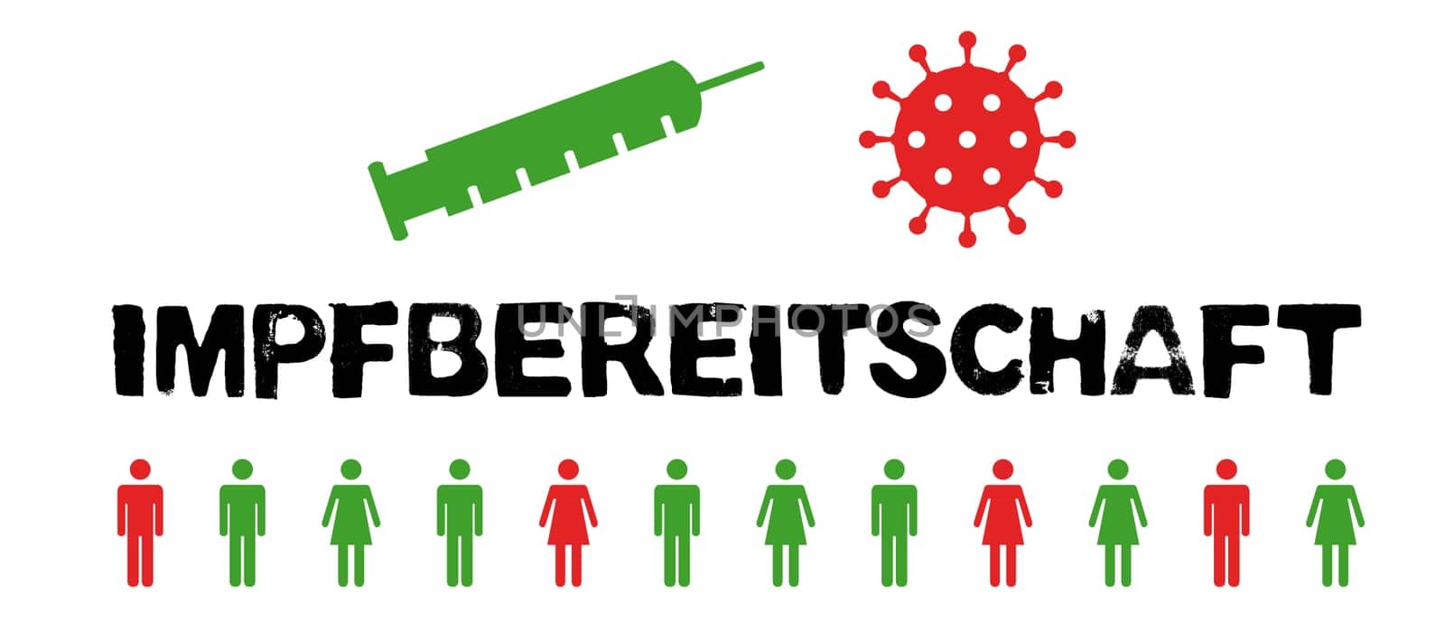 Vaccination Readiness - German text with syringe and virus icon