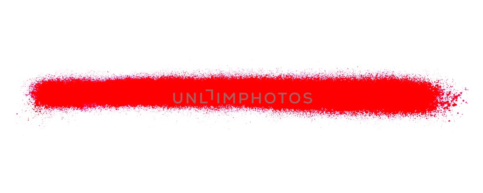 Dirty red smear or stripe made with pencil or brush