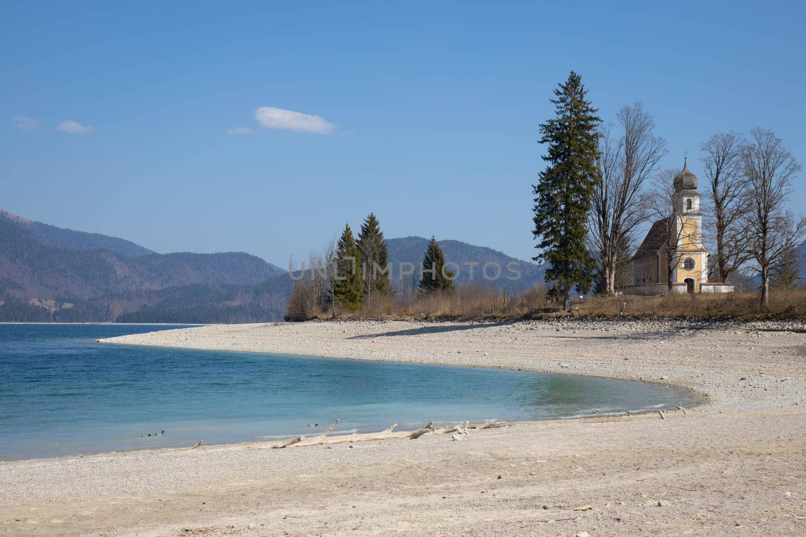 St. Margaret on the peninsula of lake Walchensee in Bavaria
