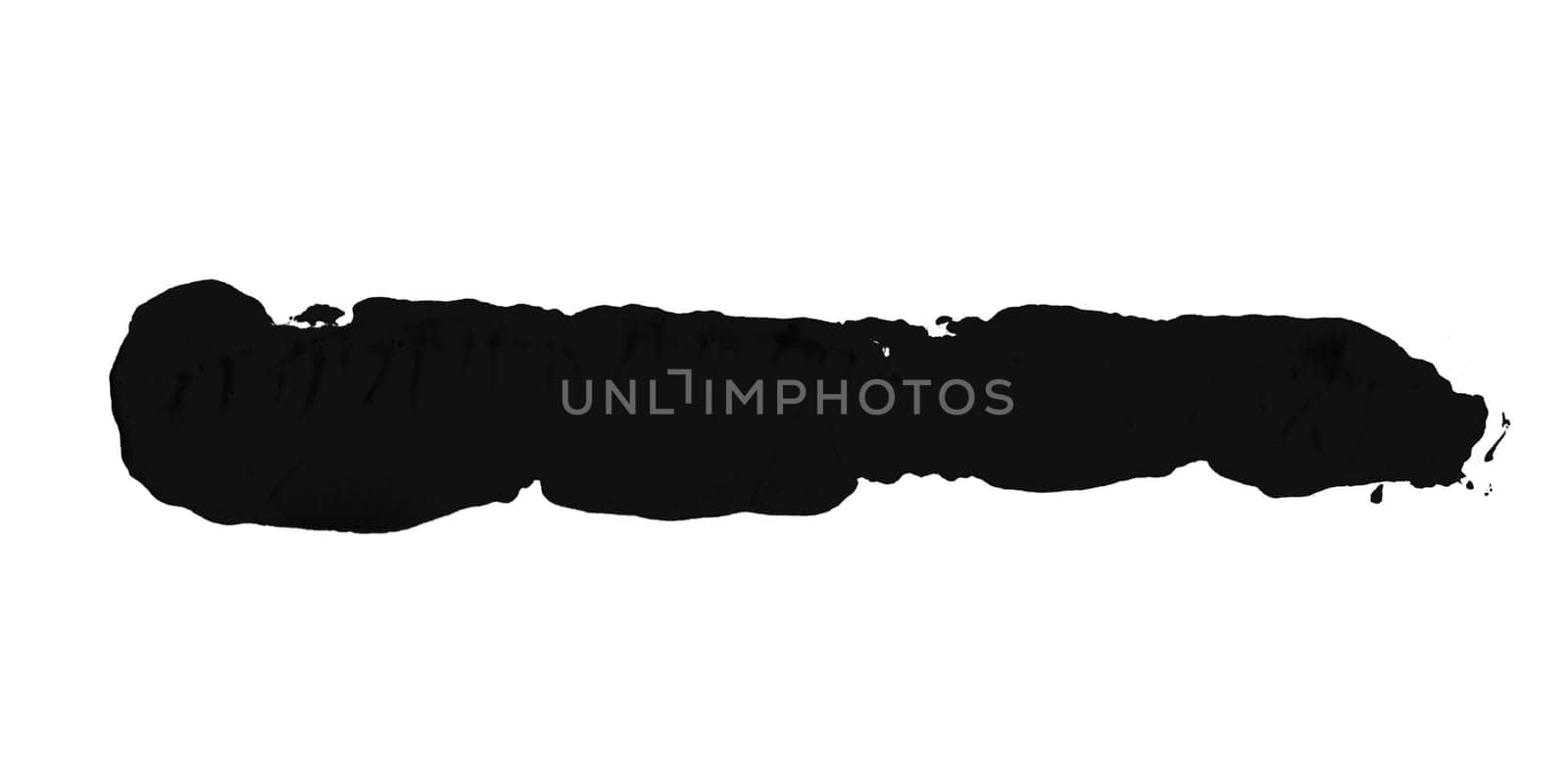 Brush stroke with black color on white background