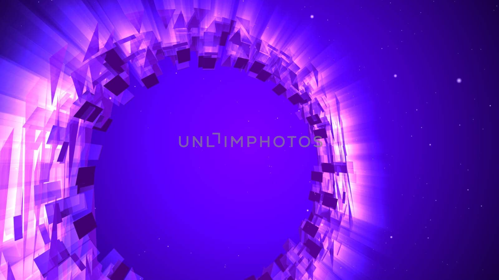 3D illustration neon glow object