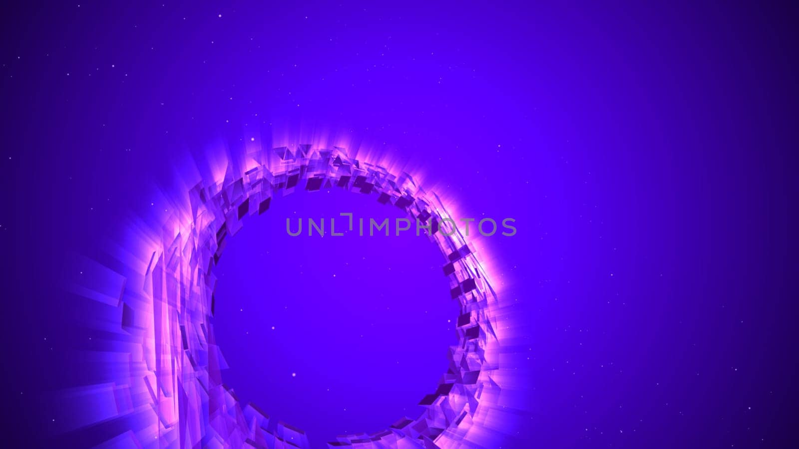 3D illustration neon glow object