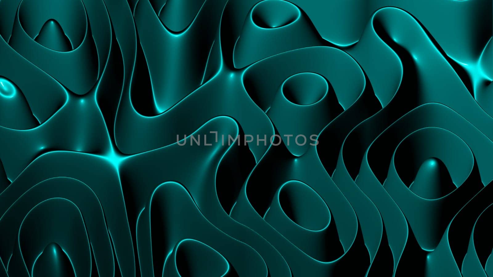 3D illustration rows of colorful stripes rippling