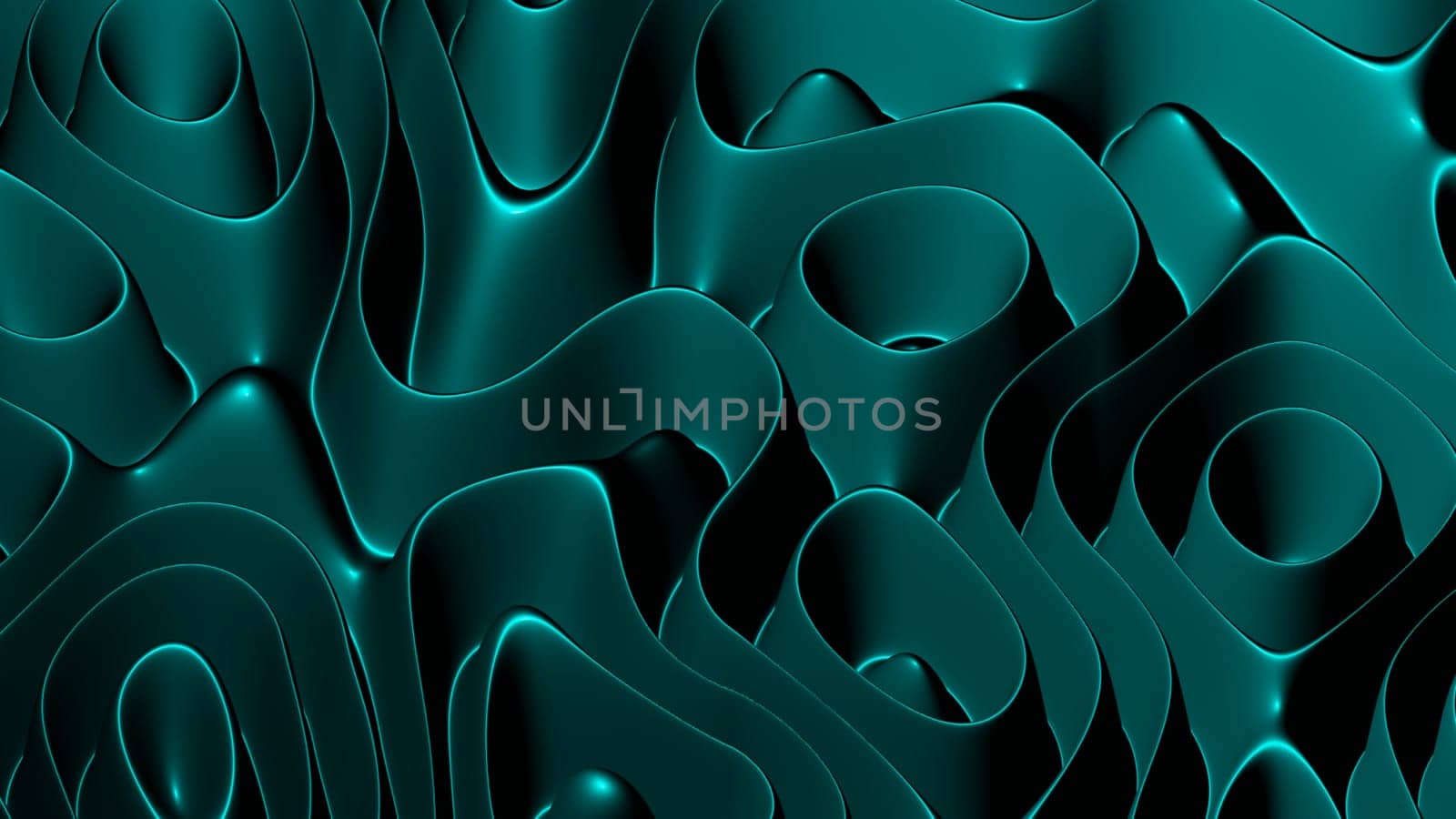 3D illustration rows of colorful stripes rippling