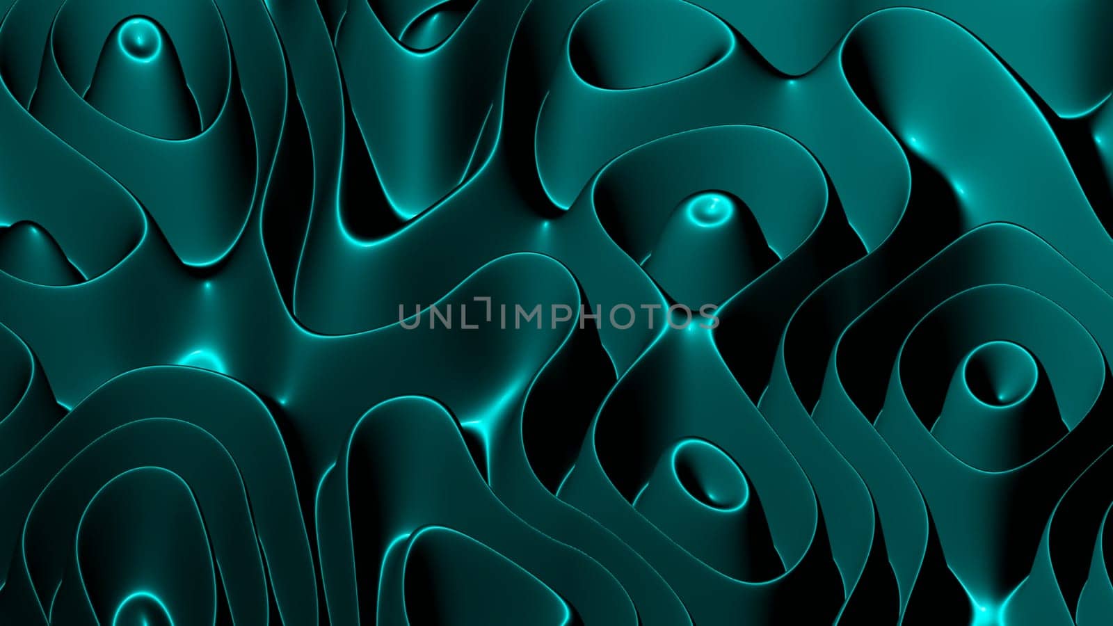 3D illustration rows of colorful stripes rippling
