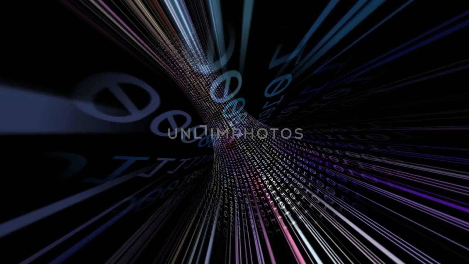 Driving through the hi tech data tunnel concept