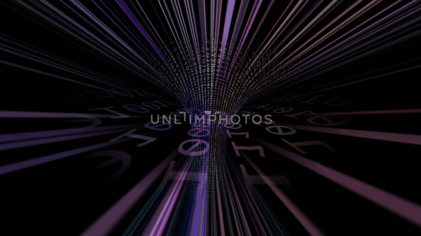 Driving through the hi tech data tunnel concept