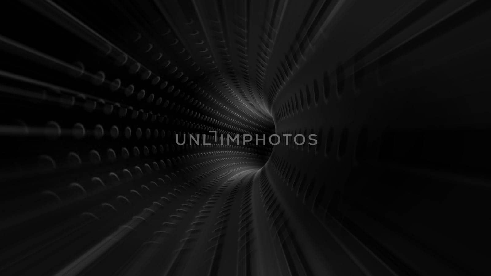 Driving through dark dots tunnel