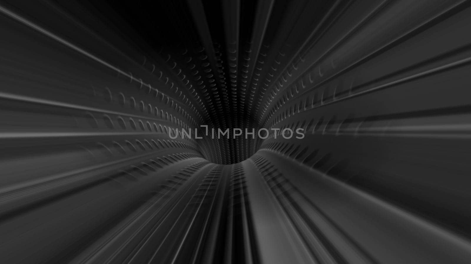 Driving through dark dots tunnel