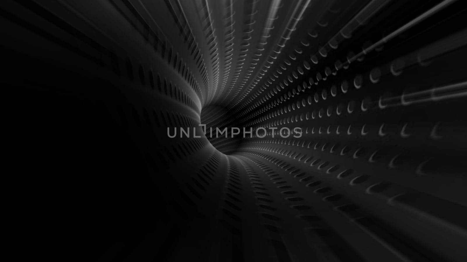 Driving through dark dots tunnel