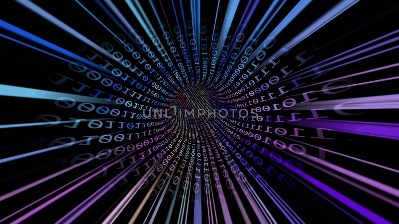 Driving through the hi tech data tunnel concept