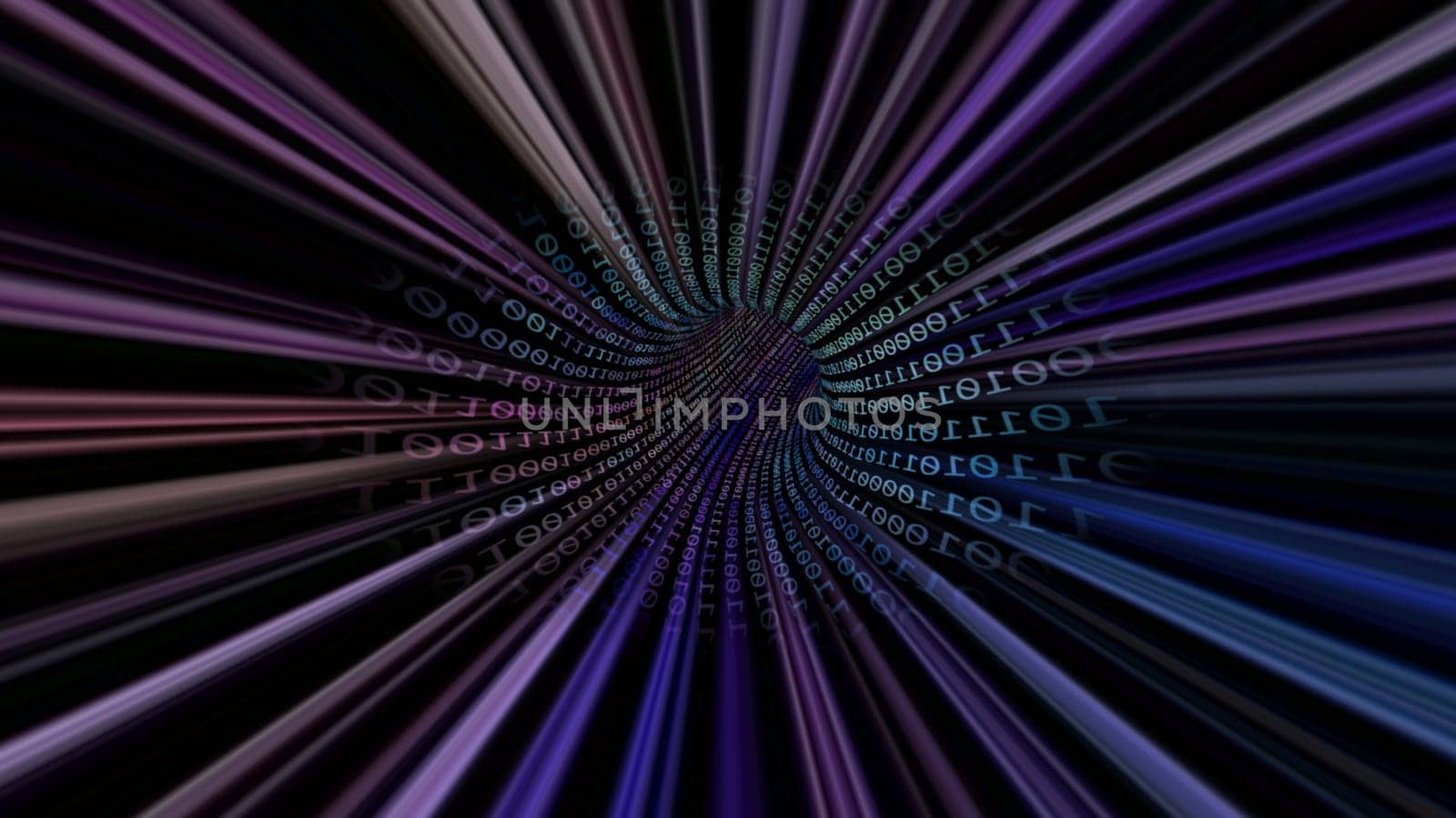 Driving through the hi tech data tunnel concept