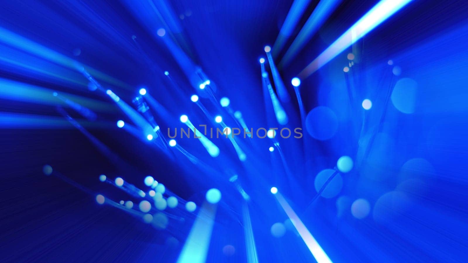 Close up of fiber optics