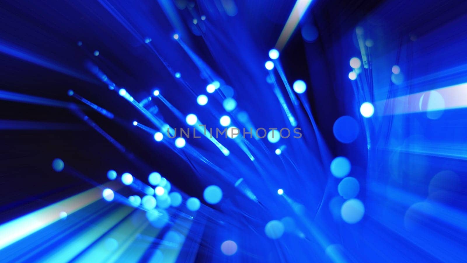 Close up of fiber optics