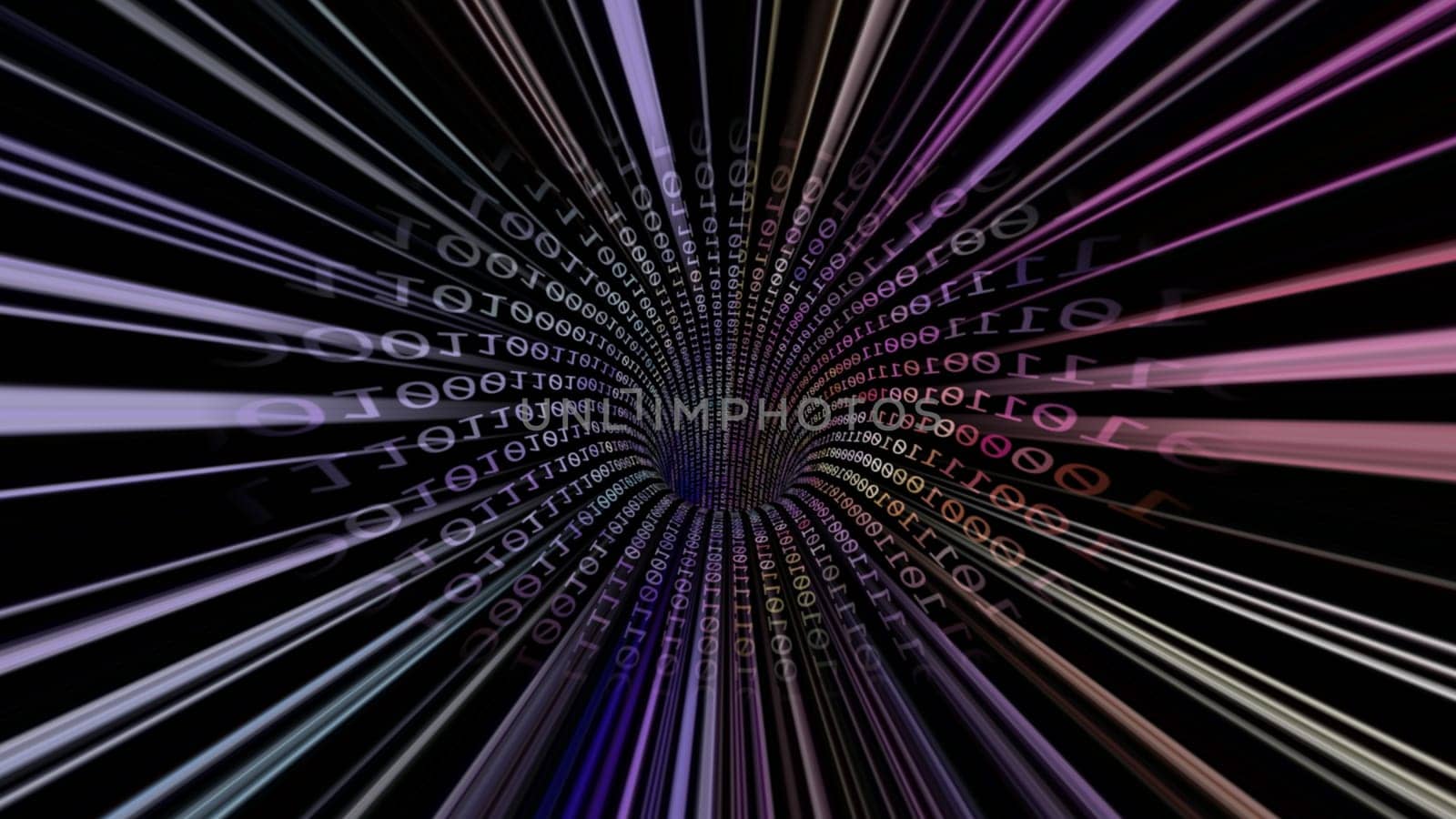 Driving through the hi tech data tunnel concept
