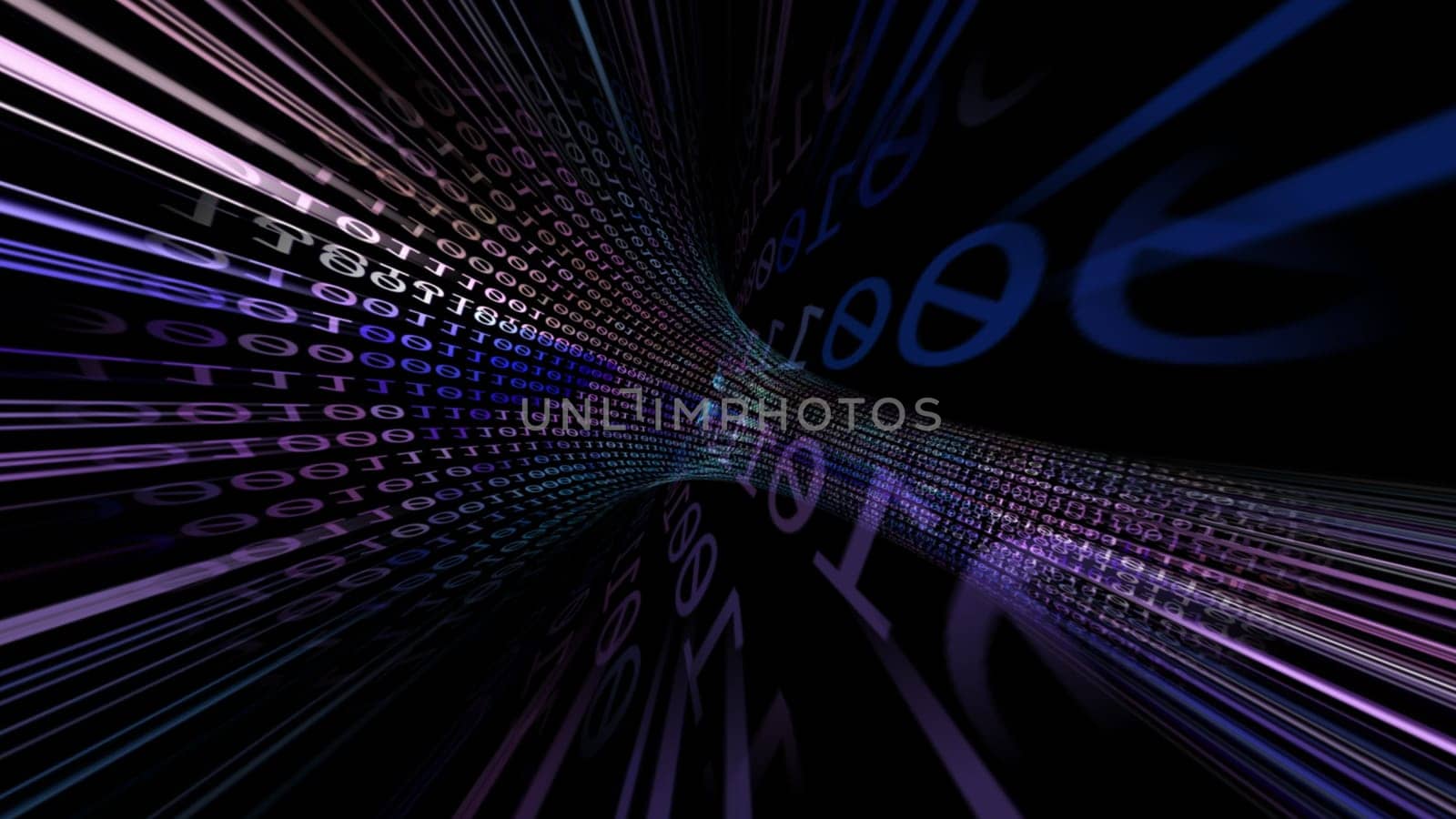 Driving through the hi tech data tunnel concept