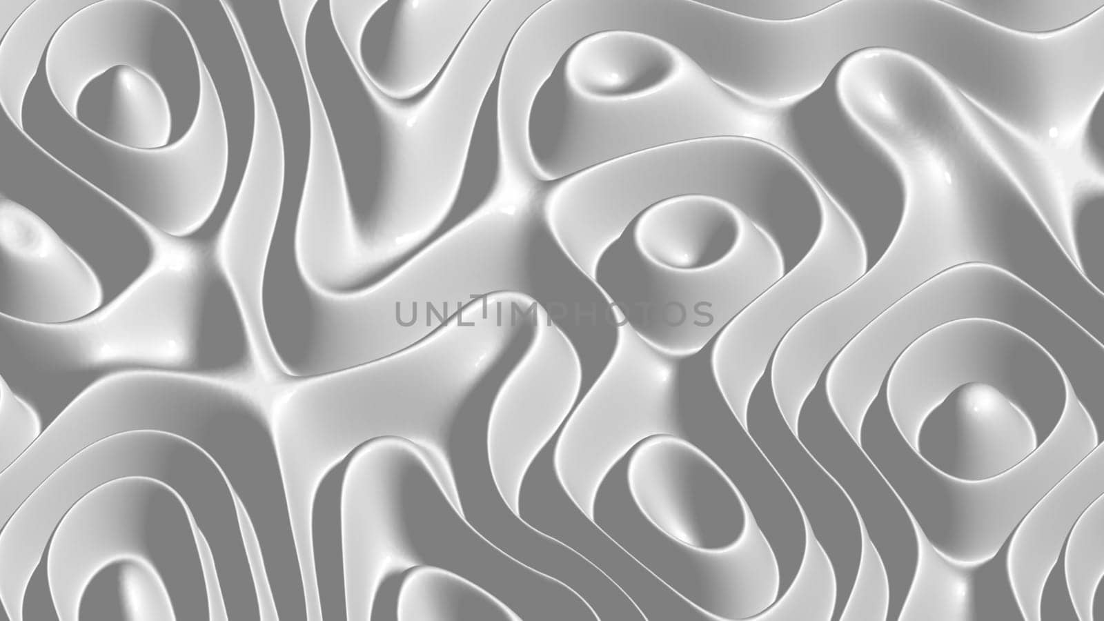 3D illustration of of rows of colorful stripes rippling
