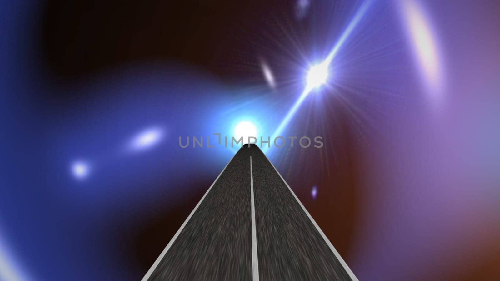 Driving into the world of fantasy and illusion 3d illustration
