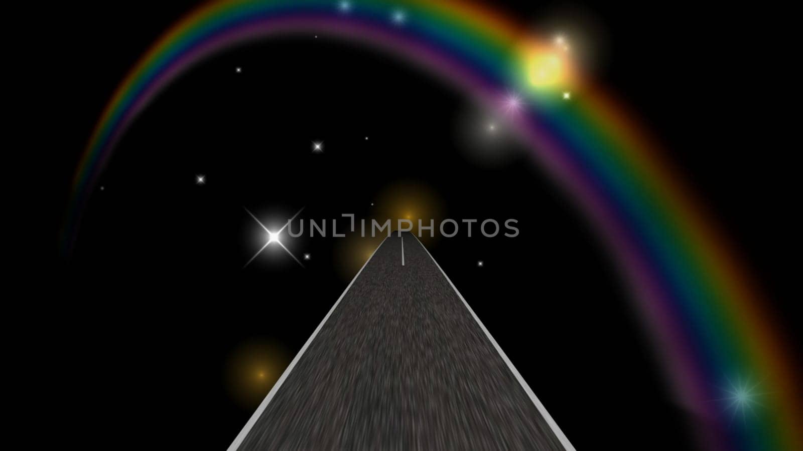 Driving into the world of fantasy and illusion 3d illustration