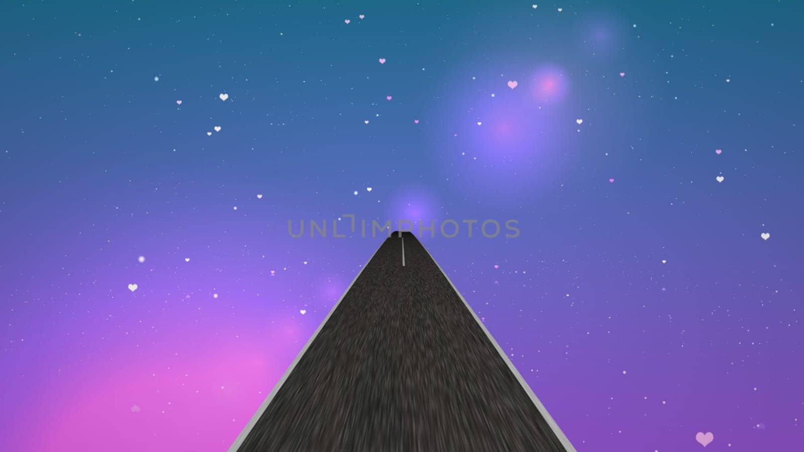 Driving into the world of fantasy and illusion 3d illustration