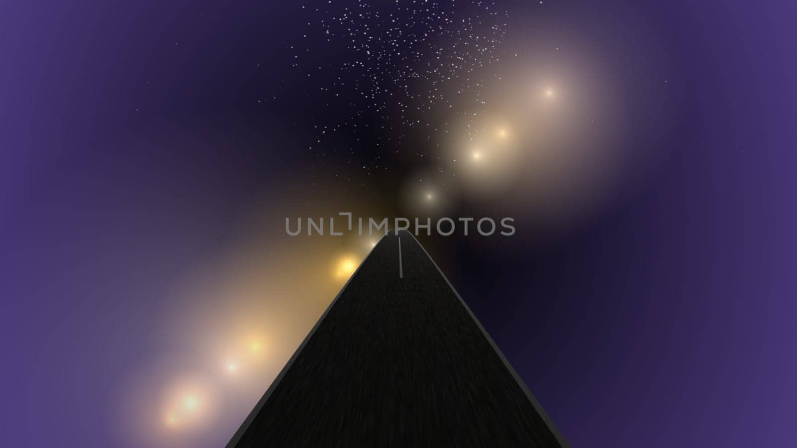 Driving into the world of fantasy and illusion 3d illustration