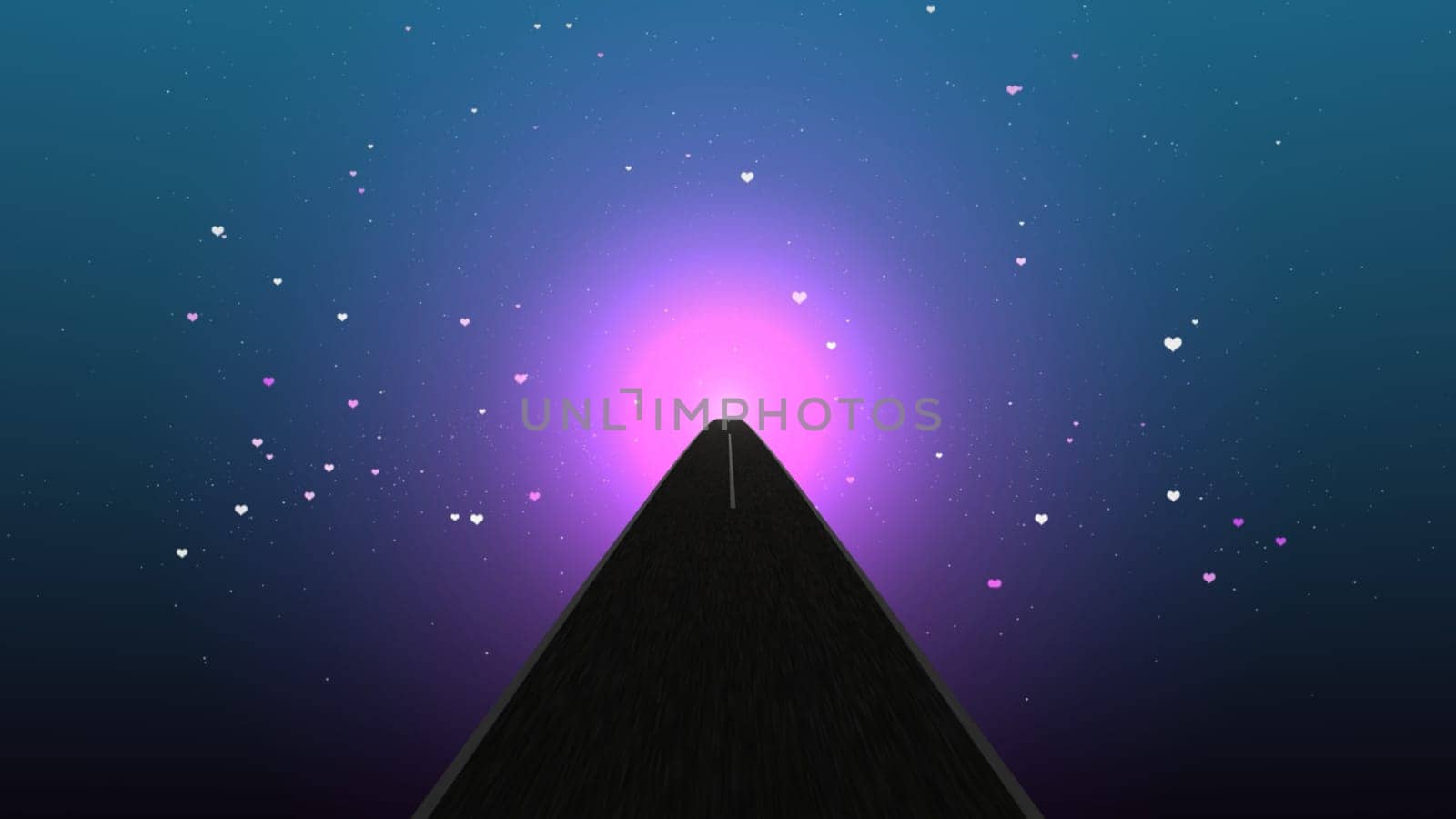 Driving into the world of fantasy and illusion 3d illustration