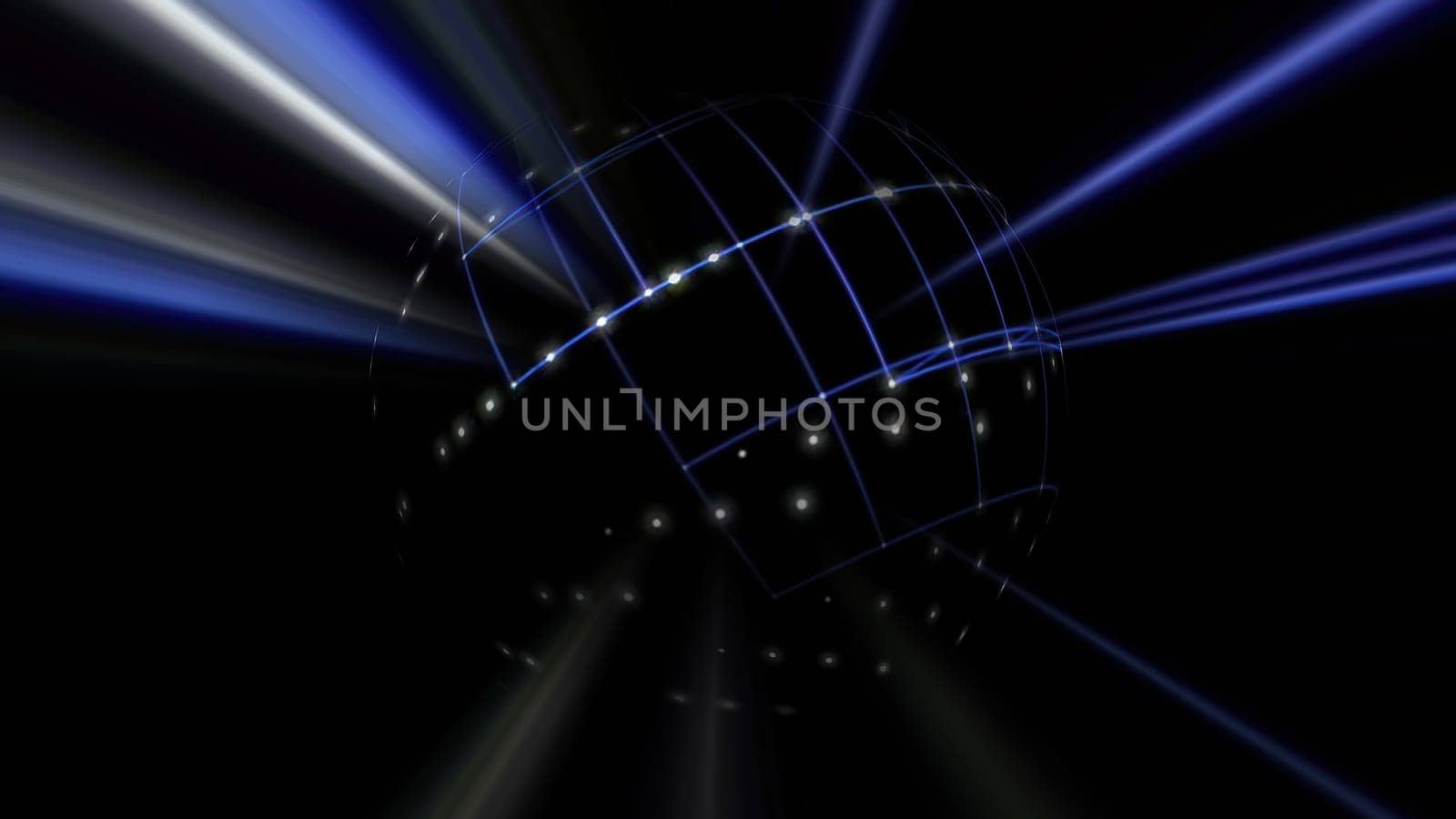 3D Sphere Cyber Space Network 3d illustration