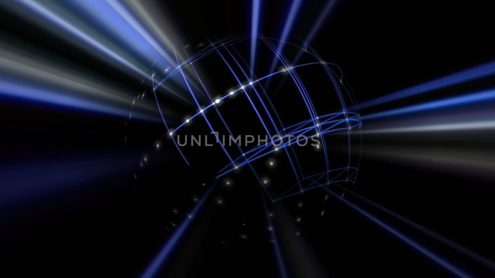 3D Sphere Cyber Space Network 3d illustration