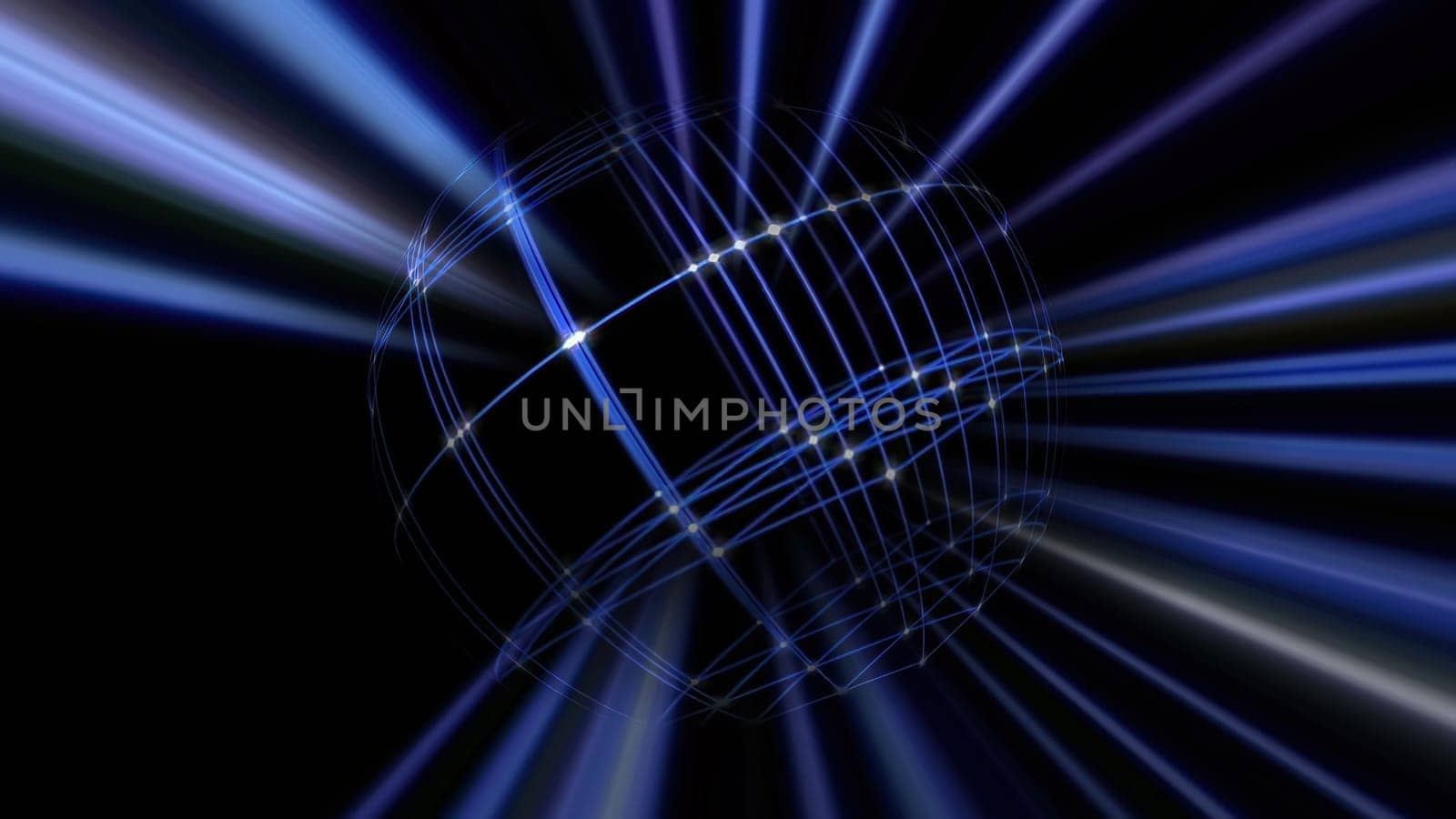 3D Sphere Cyber Space Network 3d illustration