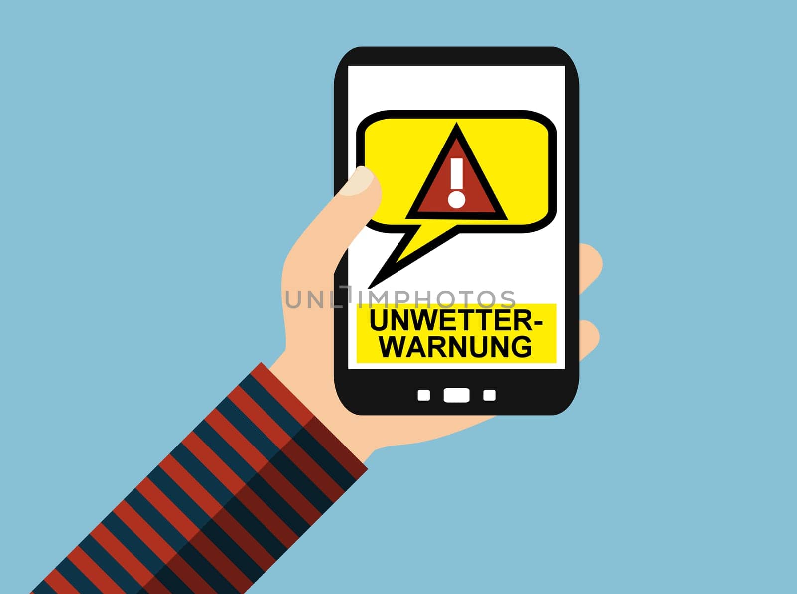 Weather warning in german language - Flat Design Banner